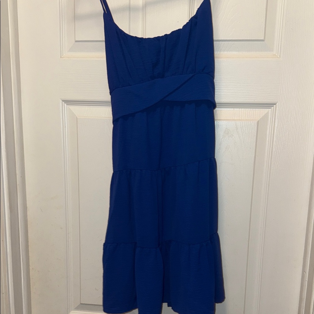 Altar'd State Cobalt Blue Tiered Mini Dress